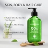 image:imageAloderma Aloe Vera Gel Made within 12 Hours of Harvest with 99 Pure Organic Aloe Vera  Pump Bottle  Ideal for Face and Body Soothing amp Hydrating Sunburn Relief Great for Scalp amp Hair  106oz2