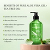 image:imageAloderma Aloe Vera Gel amp Tea Tree Oil for Face Scalp amp After Sun 106 oz  Made with 90 organic aloe harvested in 12 hours Unscented 300g pump bottle great for oily skin body scalp hair shaving2
