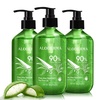image:imageAloderma Aloe Vera Gel amp Tea Tree Oil for Face Scalp amp After Sun 106 oz  Made with 90 organic aloe harvested in 12 hours Unscented 300g pump bottle great for oily skin body scalp hair shaving3
