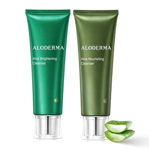 image:imageAloderma Aloe Face Cleanser Set 2 Pieces  Made within 12h of Harvest  Brightening Cleanser Firming Cleanser Farm Fresh Aloe Vera Skincare Set