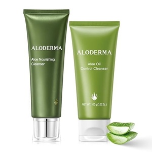 image:imageAloderma Aloe Face Cleanser Set 2 Pieces  Made within 12h of Harvest  Firming Cleanser Oil Controlling Cleanser Farm Fresh Aloe Vera Skincare Set