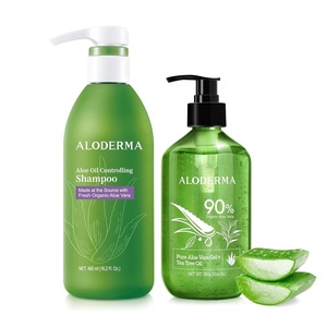 image:imageAloderma Aloe Hair amp Body Care Set  Shampoo Aloe Vera Gel  Tea Tree Oil