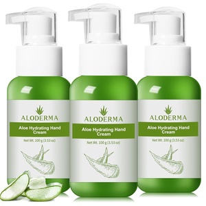 image:imageAloderma Aloe Hydrating Hand Cream NonGreasy Lotion for Dry Skin 35 oz  Gently scented vegan formula with shea butter travel size 100 ml hand cream for cracked skin  ideal for office or gym use35 Fl Oz Pack of 3