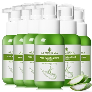 image:imageAloderma Aloe Hydrating Hand Cream NonGreasy Lotion for Dry Skin 35 oz  Gently scented vegan formula with shea butter travel size 100 ml hand cream for cracked skin  ideal for office or gym use35 Fl Oz Pack of 6