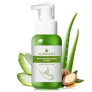 image:imageAloderma Aloe Hydrating Hand Cream NonGreasy Lotion for Dry Skin 35 oz  Gently scented vegan formula with shea butter travel size 100 ml hand cream for cracked skin  ideal for office or gym use35 Fl Oz Pack of 1