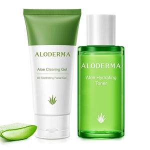 image:imageAloderma Aloe Oil Control Set 2 pcs  Aloe Clearing Gel Hydrating Toner  Hydrating Moisturizing Soothing amp Softhening Skin Care Set for Combination amp Oily Skin