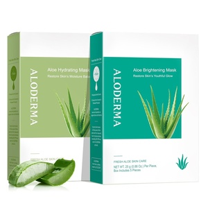 image:imageAloderma Aloe Sheet Mask 2 Pack  Hydrating Mask Brightening Mask  Made Within 12h of Harvest Farm Fresh Aloe Vera Skin Care Set