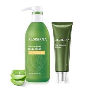 image:imageAloderma Aloe Shower Set  Nourishing Body Wash Nourishing Facial Cleanser  Hydrating Soothing Moisturizing Fresh Aloe Vera Body amp Shower Skin Care Set