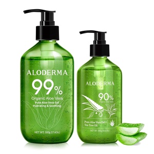 image:imageAloderma Aloe Vera Gel 2 Pack  500g Aloe Gel 300g Gel  Tea Tree Oil  Hydrating Moisturizing Soothing amp Softhening Aloe Vera Gel for Face Body Hair amp Scalp After Sun Care