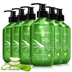 image:imageAloderma Aloe Vera Gel amp Tea Tree Oil for Face Scalp amp After Sun 106 oz  Made with 90 organic aloe harvested in 12 hours Unscented 300g pump bottle great for oily skin body scalp hair shaving6