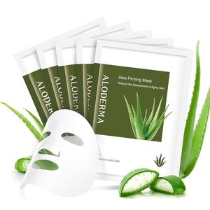 image:imageAloderma Firming Face Sheet Masks with 89 Organic Aloe Vera 5 Pack  Formulated for agedefying results with hyaluronic acid amp arginine Intense hydration amp nourishment for plump supple skinFirming
