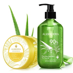 image:imageAloe Vera Gel Set 2 Pack  Aloe Flower Gel Aloe Vera Gel  Tea Tree Oil